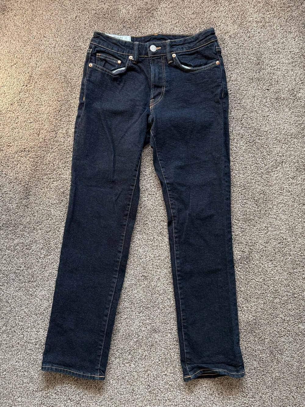 H&M Dark Blue Straight Regular Fit Jeans